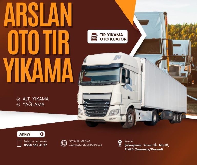 Arslan oto ve kamyon tır yıkama