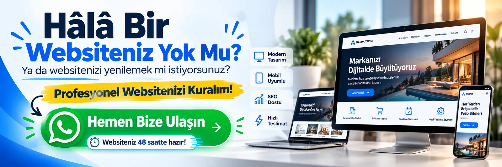 Modern Tasarım ve E-Ticaret Web Sitesi Geliştirme - Narda Medya